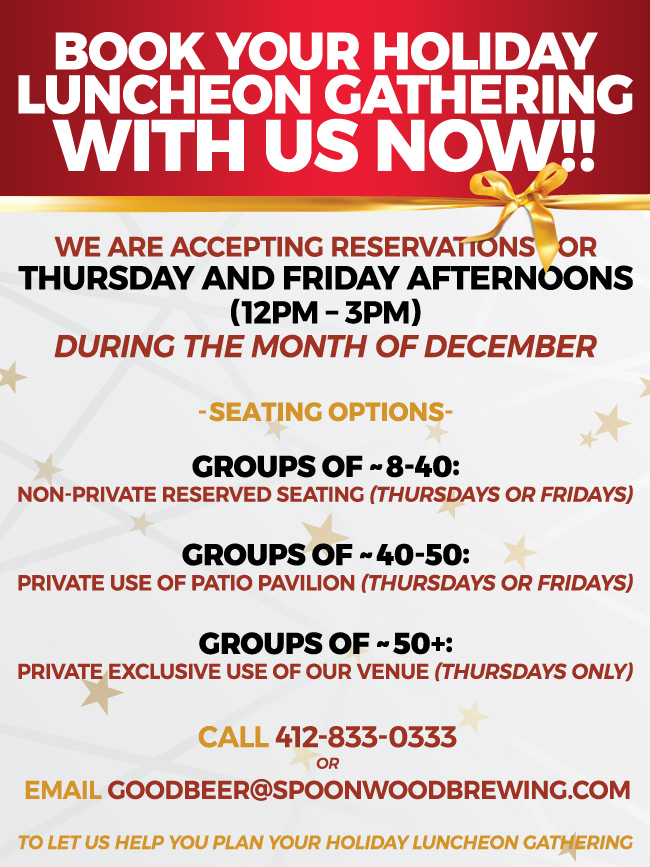 Reservations information for holidays graphic